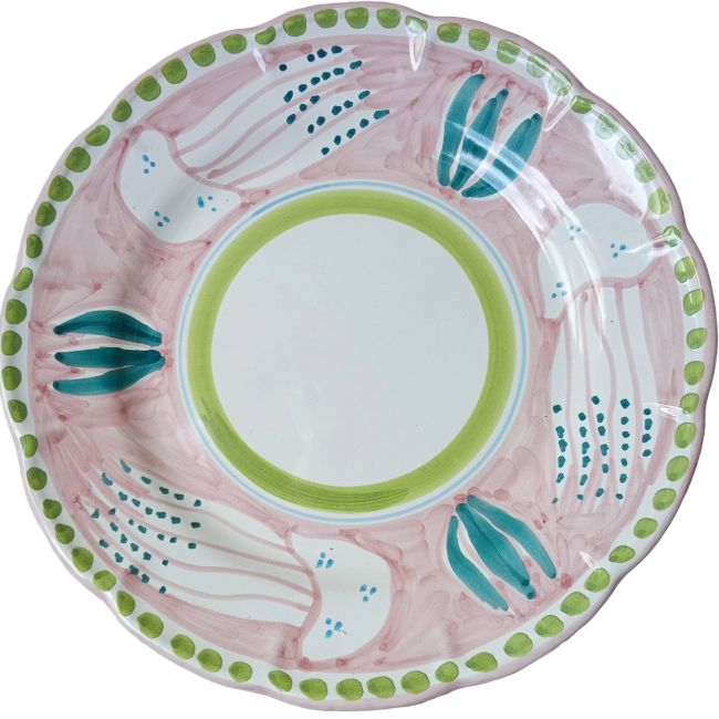 Assiette Amalfi 25cm Méduse Rose