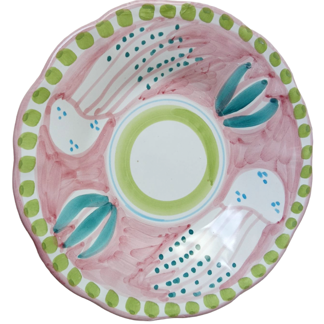 Assiette Amalfi 16cm Méduse Rose
