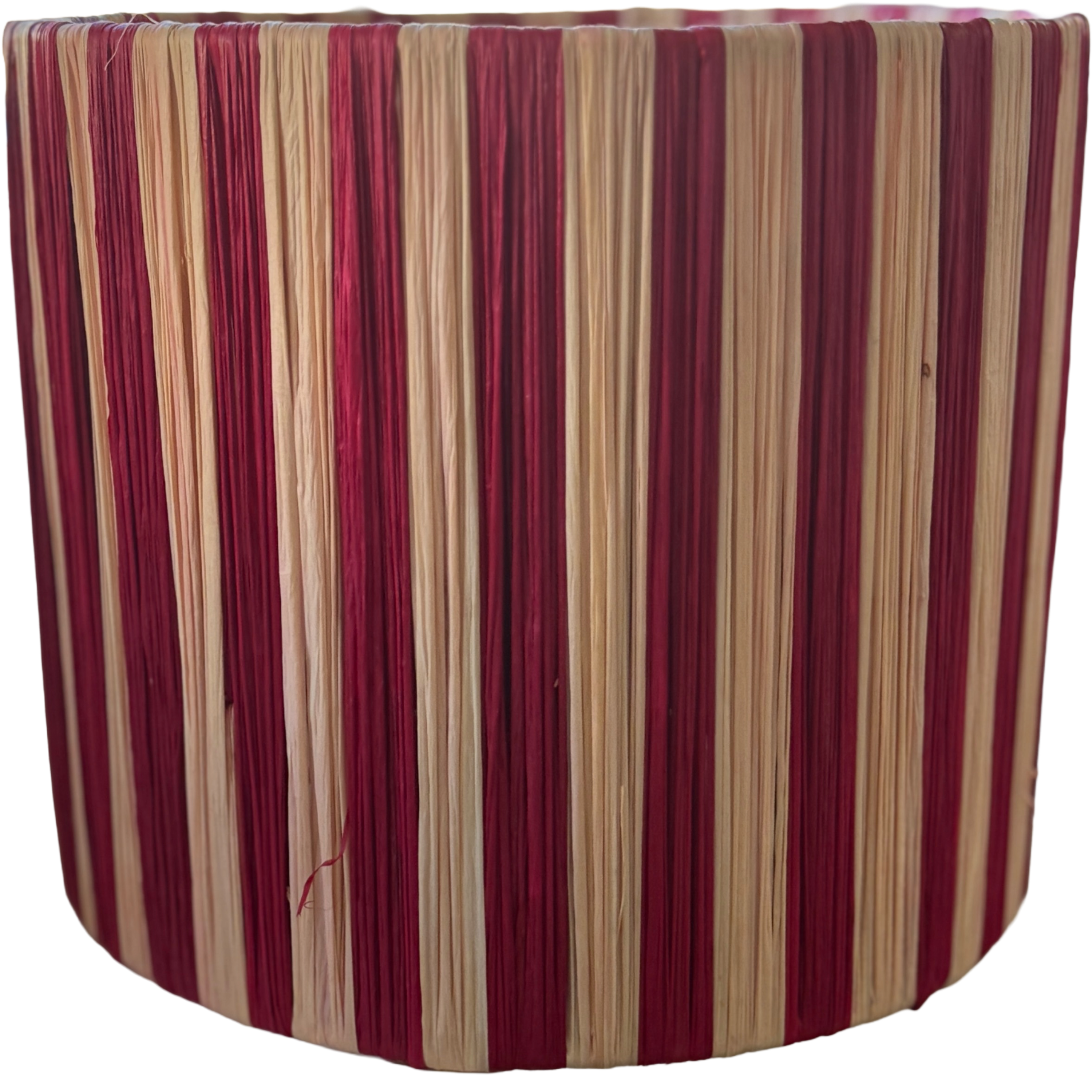Abat-Jour Rayures Bordeaux Petit