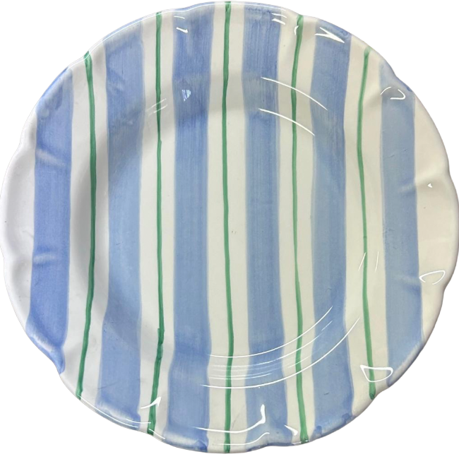 Blue Striped Pasta Plate Lettini