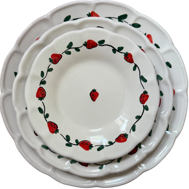 25 cm Strawberry Fruit Plate