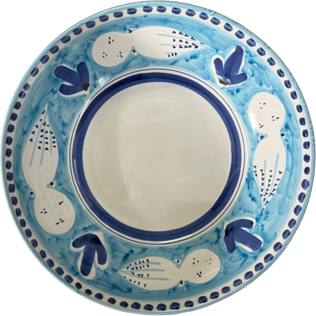 Saladier Amalfi 30cm Poulpe Turquoise