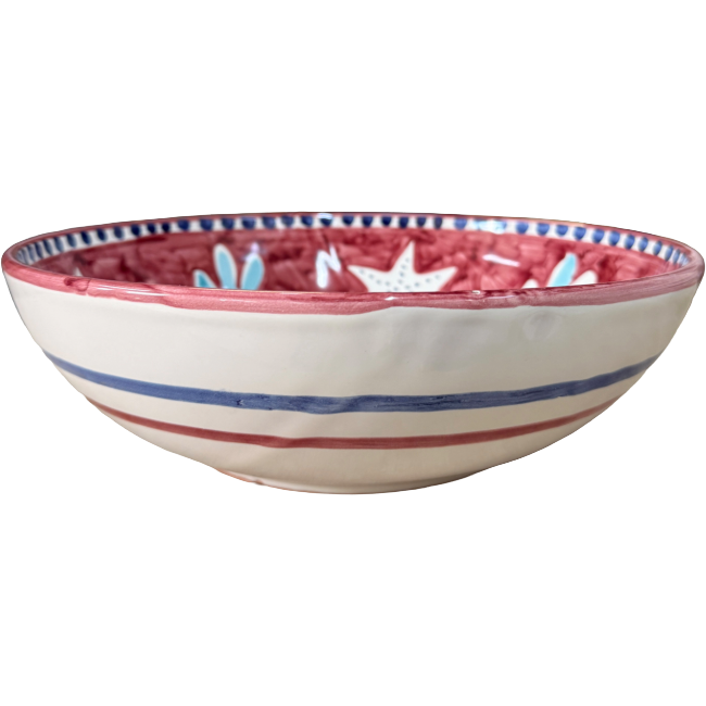 Saladier Amalfi 30cm Étoile de mer Bordeaux