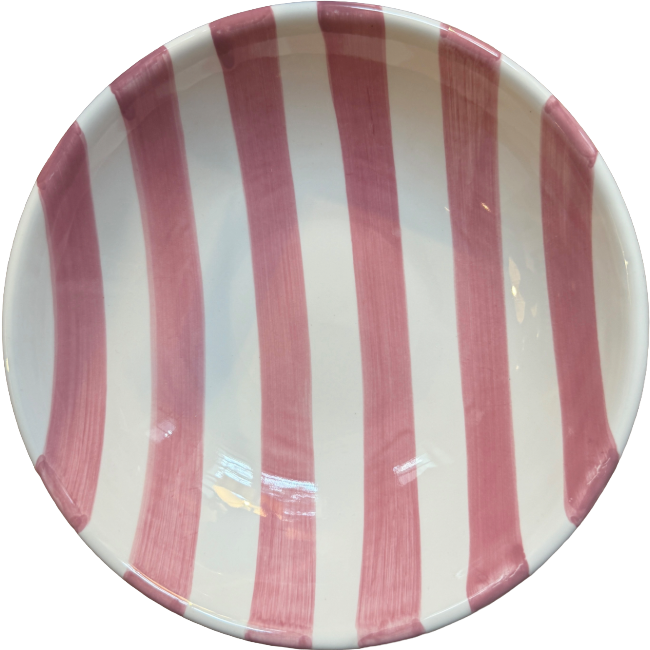 Saladier 20 cm Rayure Rose