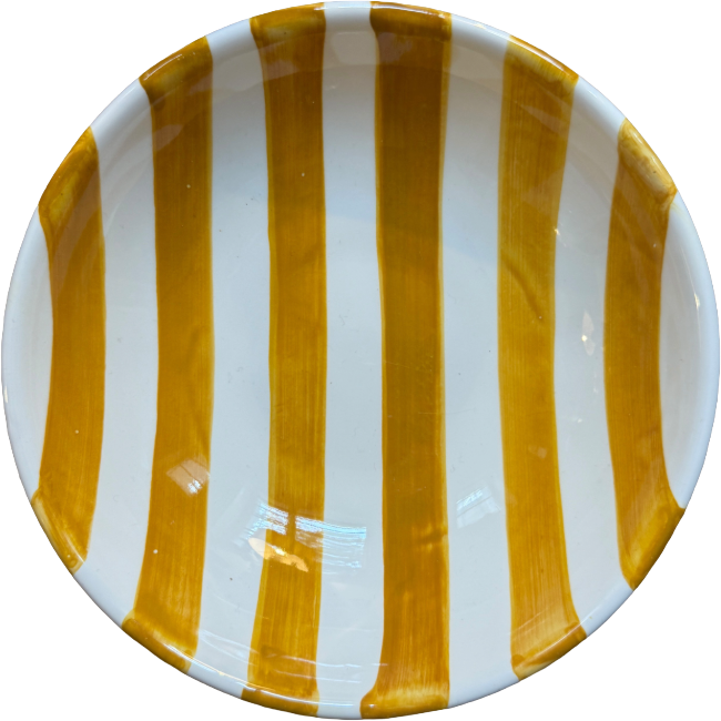 Bol  22 cm Rayure Ocre