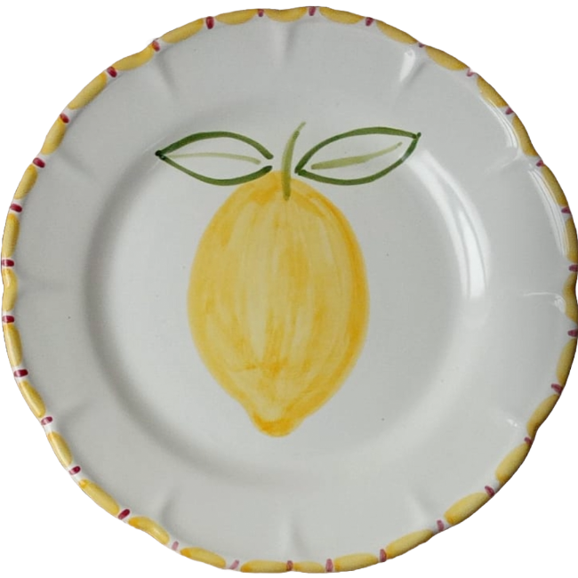 Assiette 20 cm Citron Popolo x Bonton