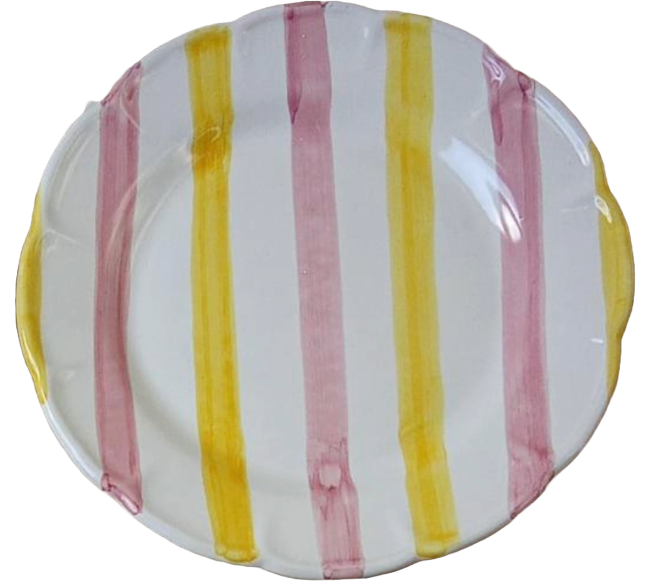Assiette 25 cm Rayures POPOLO x BONTON