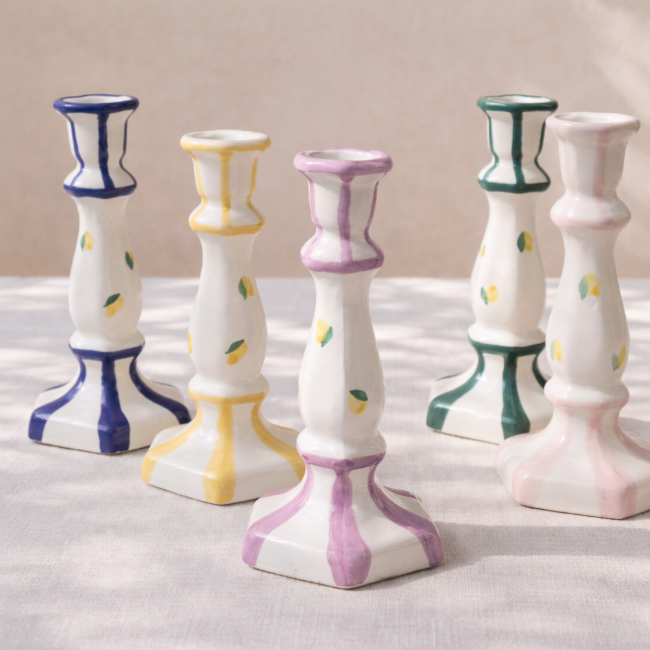 Bougeoir Capri Vert 20cm