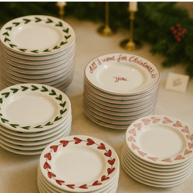 Assiette Cesare 28 cm Bordeaux