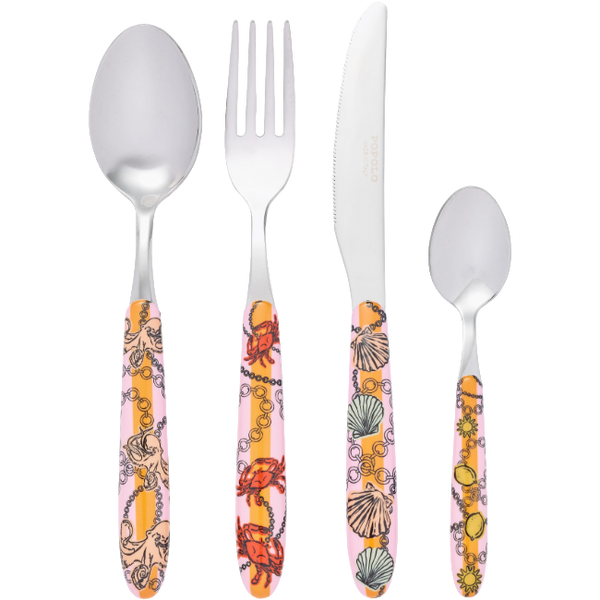 Set de 4 couverts Mare rose