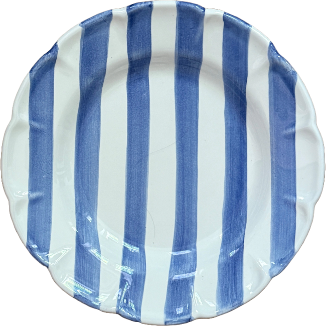 Assiette Rayure Bleu Ciel Pasta