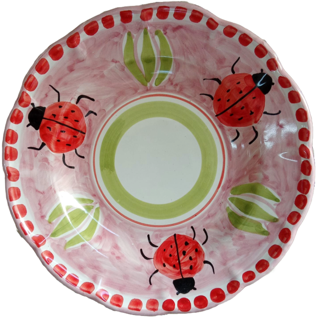Assiette Amalfi 25 cm Coccinelle Rose