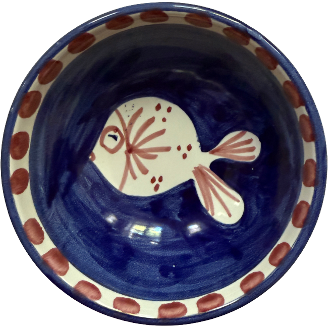 Bol Amalfi 11 cm Poisson Bleu
