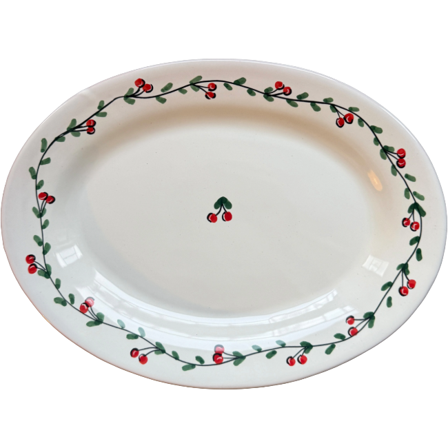 Plat Ovale 30 cm Frutta Cerises