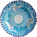 Assiette Amalfi Pasta 24 cm Autruche Bleue – Céramique Artisanale Italienne