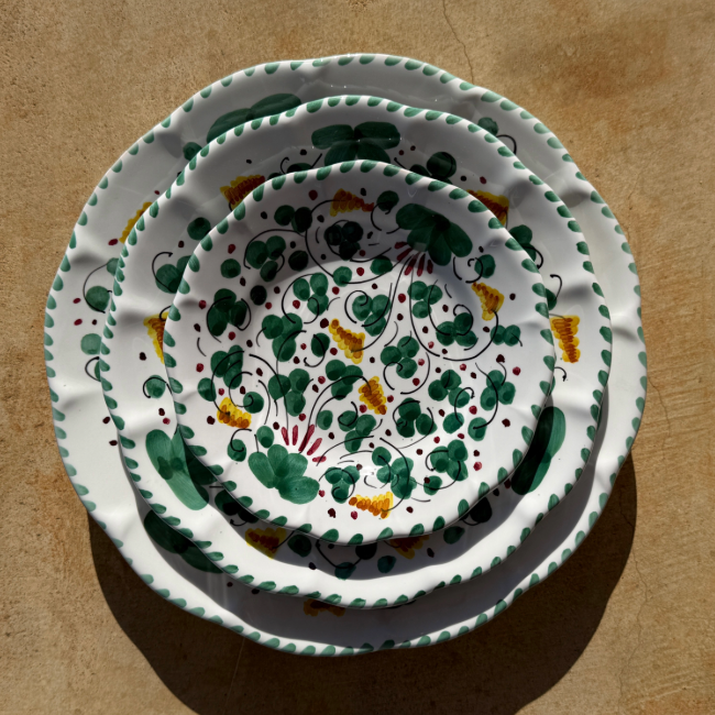 Assiette Deruta 25 cm Verte