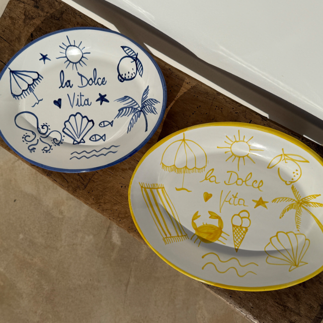 Plat ovale Dolce Vita Bleu 32 cm
