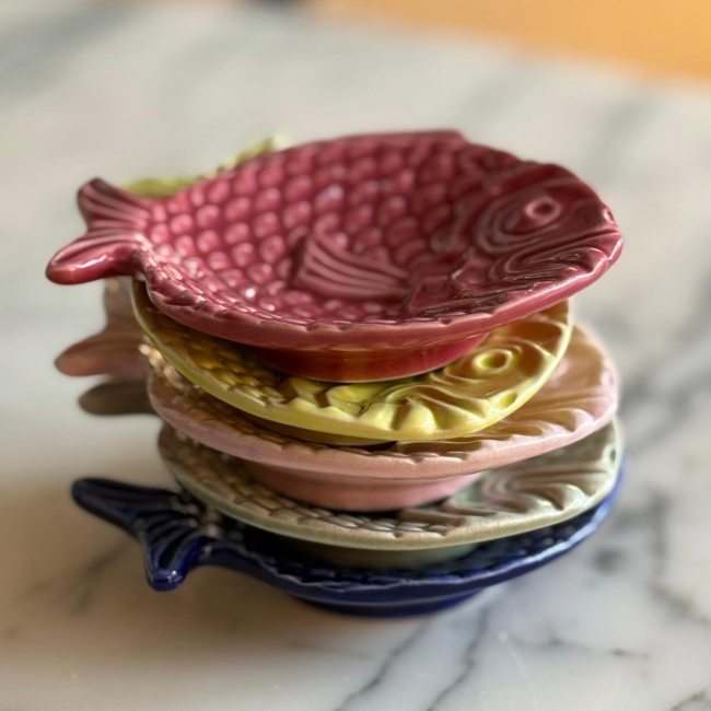 Mini plat poisson bleu foncé 10,5cm