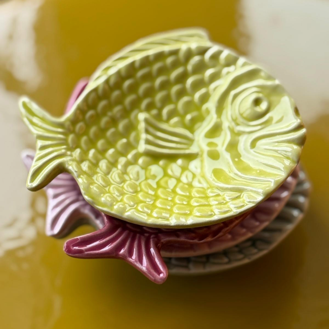 Mini plat poisson jaune 10,5cm