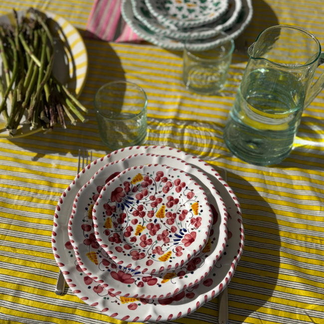 Assiette Deruta 20 cm Bordeaux