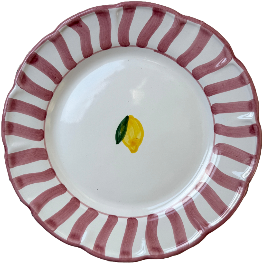 Assiette Capri 25 cm Bordeaux
