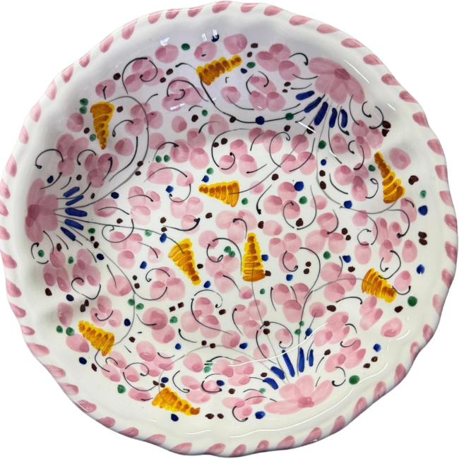Bol Deruta 22 cm Rose – Céramique Artisanale Italienne