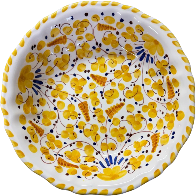 Bol Deruta 22 cm Ocre – Céramique Artisanale Italienne