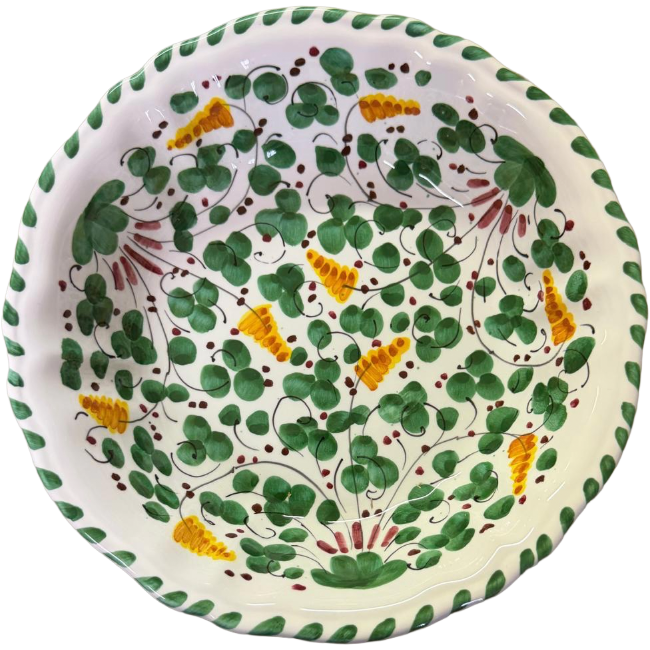 Bol Deruta 22 cm Vert – Céramique Artisanale Italienne