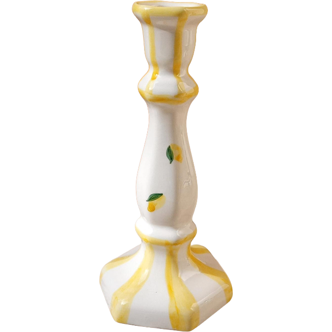 Bougeoir Capri Jaune 20cm