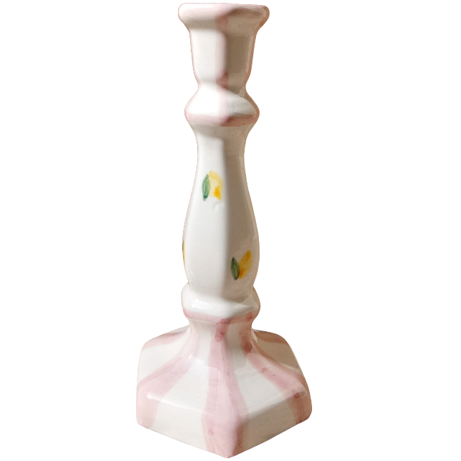 Capri Pink Candle Holder 20cm