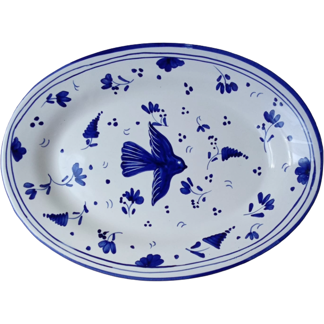 Plat Ovale Colomba Bleu Foncé 30cm