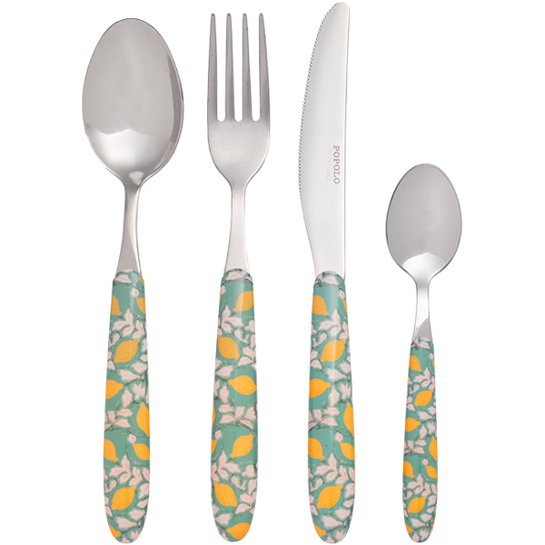 Set de 4 couverts Citrons