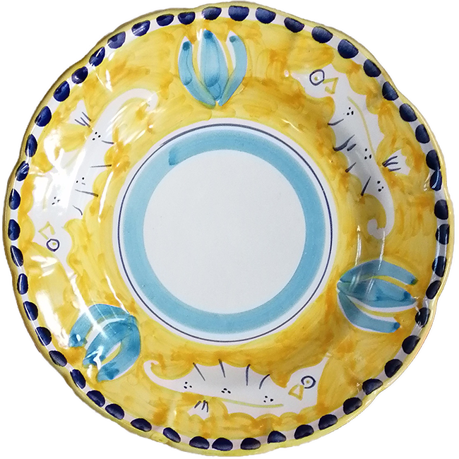 Amalfi Pasta Plate 24 cm Yellow Seahorse