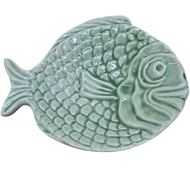 Mini plat poisson vert 10,5cm