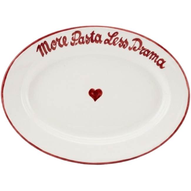 Oval Plate 30cm - More Pasta Less Drama
