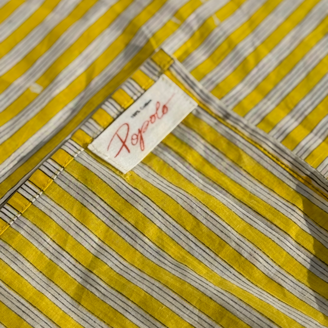 Yellow Striped Tablecloth