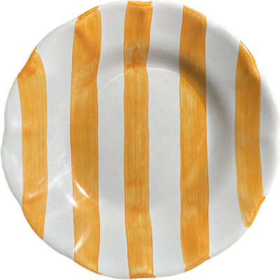 Assiette Rayure 25 cm Ocre