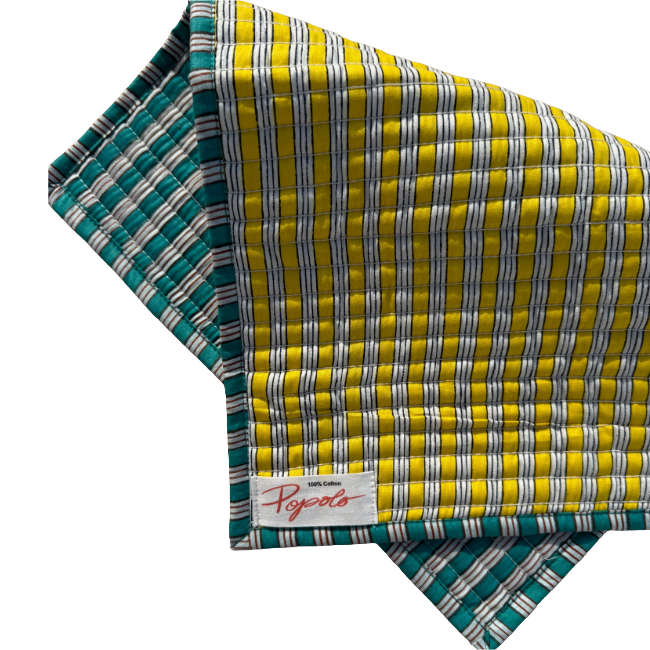Set de Table Rayé Jaune et Vert