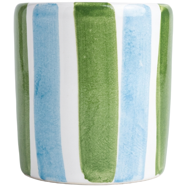 Tasse à Café Rayures Bleu et Vert