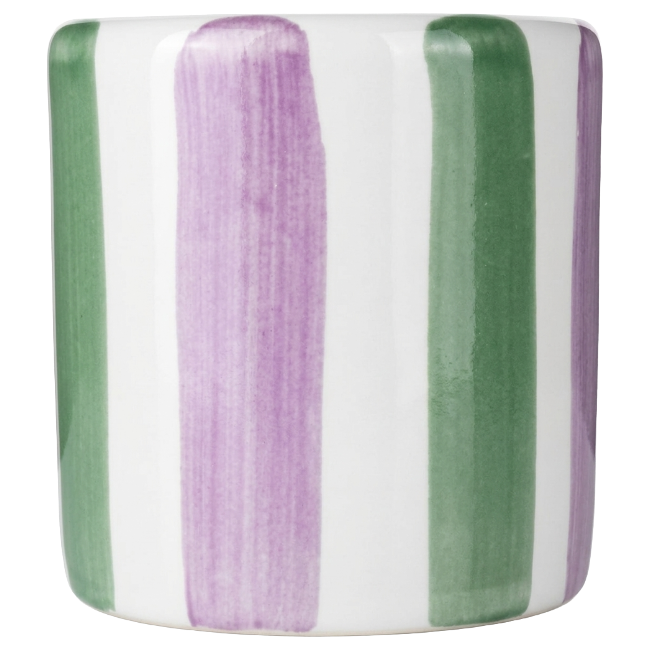 Tasse à Café Rayures Violet et Vert